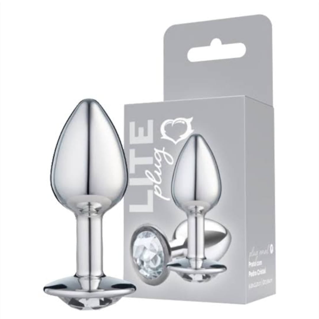 Plug Anal Prata Tamanho P Com Pedra Sexy Fantasy REF10065