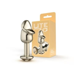 Plug Anal Dourado Tamanho M Com Pedra Sexy Fantasy REF 10064