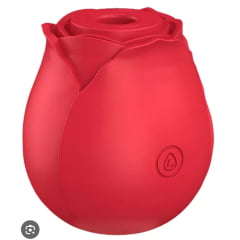 ESTIMULADOR DE CLITÓRIS EM FORMATO DE ROSA EM SILICONE MEGA IMPORT REF 11236
